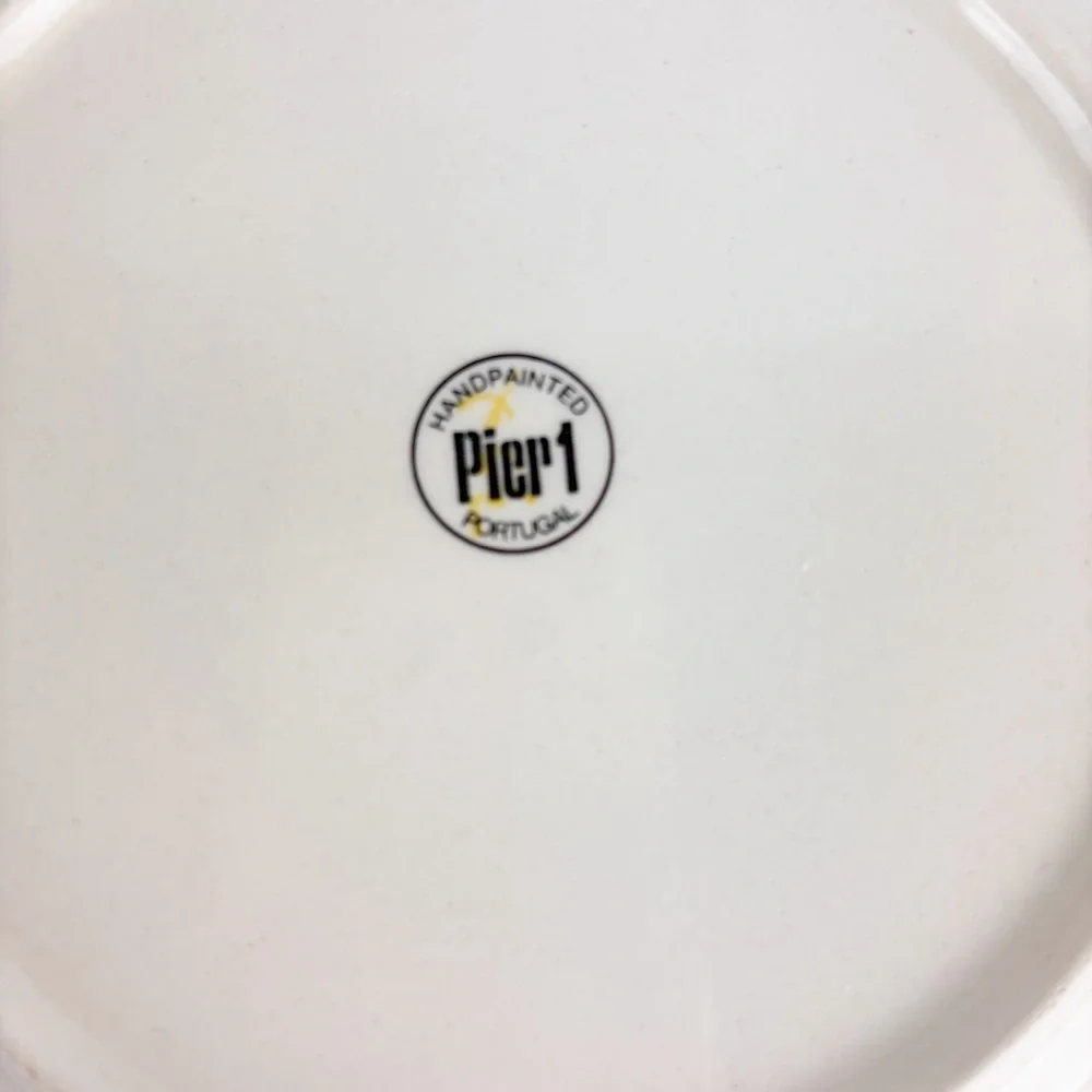 Pier 1 Hand Painted Bowl Dish Vintage Rare